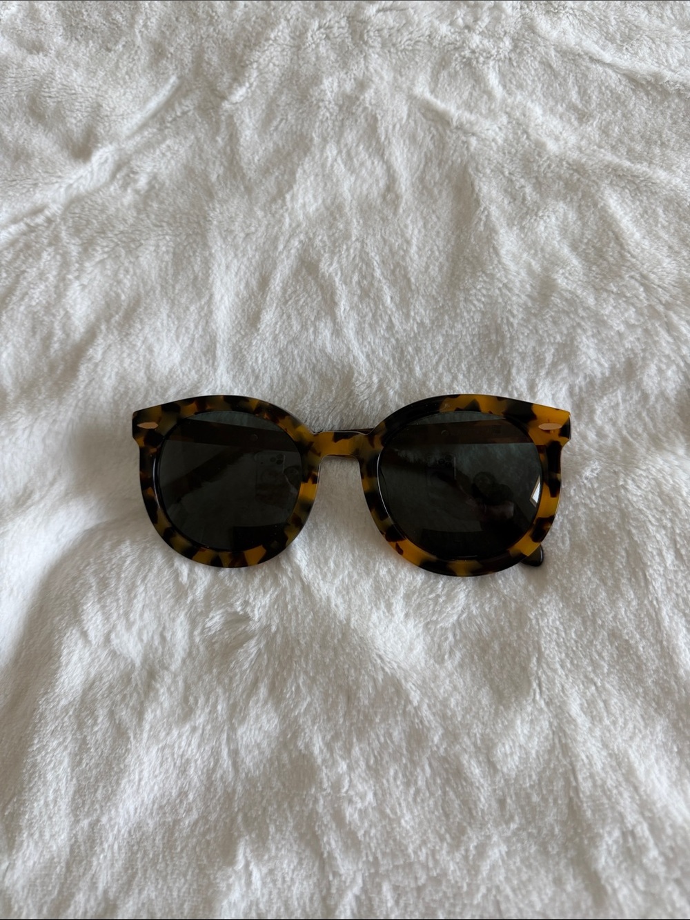 Karen Walker Tortoiseshell Round Sunglasses - Dark Brown/Amber